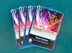 Beast Cyclone BT3-106 Playset Release Special Booster 1.5 Digimon Card Game x4 - Image 1