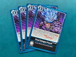 Final Zubagon Punch BT4-109 Playset Great Legend Digimon Card Game x4 - Image 1