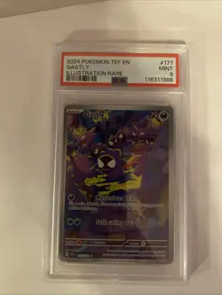 Pokemon TCG Gastly Illustration Rare Card PSA 9 Temporal Forces 177/162 - Image 1