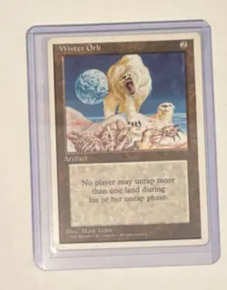 WOTC MtG 4th Edition Winter Orb Artifact Rare Regular Mark Tedin 1995 English x1 - Image 1