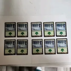 Magic the Gathering MTG 10X Snow-Covered Forest Coldsnap Lot NEAR MINT LOOK - Image 1