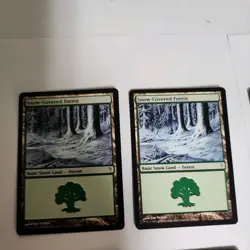 Magic the Gathering MTG 10X Snow-Covered Forest Coldsnap Lot NEAR MINT LOOK - Image 2