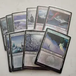 Magic the Gathering MTG, lot of (72) Kaldheim KHM Snow-Covered lands, FOILS! - Image 1