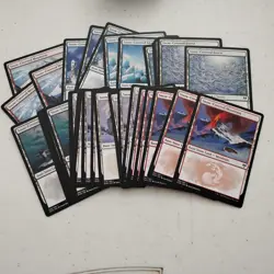 Magic the Gathering MTG, lot of (72) Kaldheim KHM Snow-Covered lands, FOILS! - Image 2