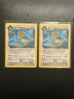 Dark Dragonite 22/82 Team Rocket Unlimited Common (MP) Pokemon TCG WOTC - Image 1