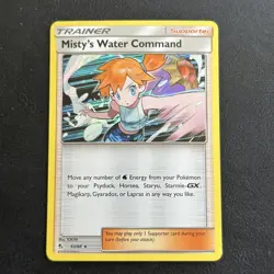 Misty's Water Command 63/68 (HOLO) Hidden Fates NM Pokemon Card - Image 1