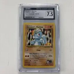 Pokemon Gym Challenge Unlimited Regular Giovanni's Machop 72/132 CGC 7.5 PK2973 - Image 1