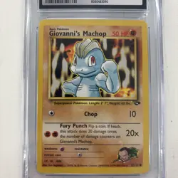 Pokemon Gym Challenge Unlimited Regular Giovanni's Machop 72/132 CGC 7.5 PK2973 - Image 2