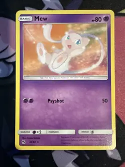 Pokemon TCG Hidden Fates Mew 32/68 - Image 1