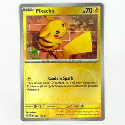 051/162 PIKACHU REVERSE HOLO TEMPORAL FORCES POKEMON CARD - Image 1