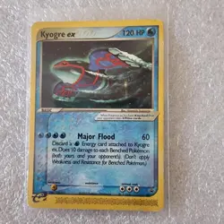 POKEMON 2003 KYOGRE EX #001 BLACK STAR PROMO TRADING CARD - Image 1