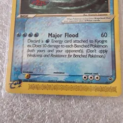 POKEMON 2003 KYOGRE EX #001 BLACK STAR PROMO TRADING CARD - Image 3
