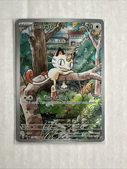 Meowth 106/094 Pokemon TCG Phantasmal Flames English Illustration Rare IR - Image 1