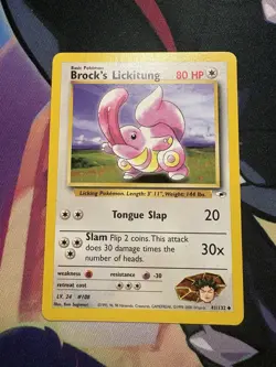 Brock's Lickitung (41/132) Uncommon - 2000 Pokemon TCG: Gym Heroes LP - Image 1
