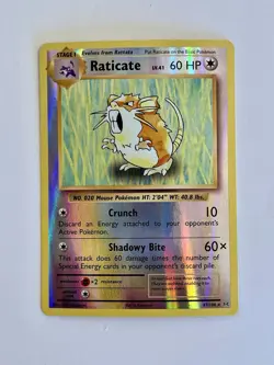 Raticate XY - Evolutions #67 (2016) Rare Reverse Holo NM Pokemon - Image 1