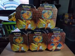 Lot Of 5 Pokemon Hidden Fates Tins 1 Charizard GX, 4 Raichu GX Sun & Moon Era - Image 2
