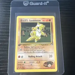 Brock’s Sandshrew 1st edition Gym Heroes 71/132 WOTC vintage Pokemon - Image 1