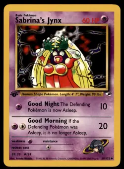 2000 Gym - Heroes 1st Edition Sabrina’s Jynx Basic/Uncommon #59 - Image 1