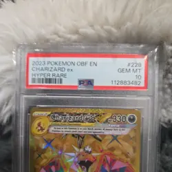 2023 Pokemon Obsidian Flames Charizard EX Hyper Rare Gold #228 PSA 10 - Image 2
