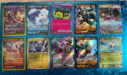 Pokemon Lot, 10 Ex V Shiny Full Art Holo Ultra Rare Mixed Languages - I Combine! - Image 1