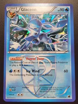 Glaceon - (BW Plasma Freeze) 023/116 Deck Exclusives Cracked Ice Holo Pokemon - Image 1