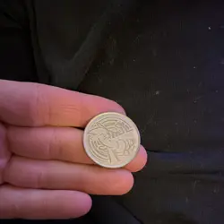 Nintendo Pokemon TCG Pikachu Silver Metal Flip Coin 2001 - Image 1