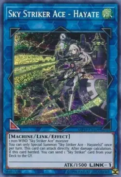 *** SKY STRIKER ACE - HAYATE *** PRISMATIC SECRET RARE MP19-EN109 YUGIOH! - Image 1