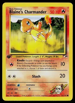 Pokemon Card - Blaine's Charmander Gym Heroes 61/132 Common 1st Edition - Image 1