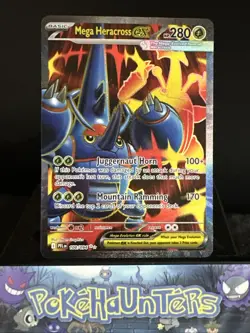 Pokemon Card Mega Heracross ex 108/094 Phantasmal Flames Full Art Ultra Rare NM - Image 1