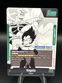 Vegeta FB04-051 Leader Gold Manga Booster 01 Dragon Ball Card English Fusion Wor - Image 2