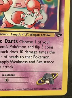 Pokemon Sabrina's Mr. Mime 59/132 Gym Challenge Regular Card Rate Vintage TCG - Image 5
