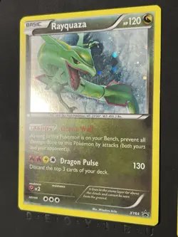 Rayquaza XY64 XY Promos Pokemon Card Cosmos Holo Foil Rare LP - Image 2