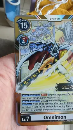 Digimon TCG Omnimon (Serial Numbered) BT5-086 SR 2024 Regionals Top 8 Prize Card - Image 2