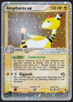 Ampharos Ex 89/97 EX Dragon E Reader Pokemon Card NM - Image 1