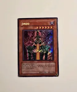 Jinzo BPT-011 Secret Rare Yugioh Card Damaged - Image 1