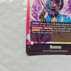 Dragon Ball Super Card Game Beerus Awakened Pulse FB01-002 Alt Art - Image 3