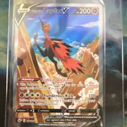 Pokemon Galarian Zapdos V Ultra Rare Full Art Holo 174/198 Chilling Reign Card - Image 1