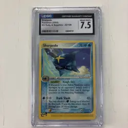 Sharpedo 22/109 EX Ruby & Sapphire Non-Holo Pokemon 2003 Card Near Mint CGC 7.5 - Image 1