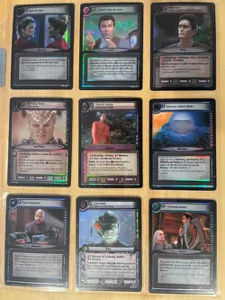 Star Trek CCG: Second Edition Reflections 2.0 - Nine Card Foil Reprint Lot - Image 1