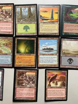 Magic The Gathering Assorted 13 Card Lot Land 1993-2000 Black Border - Image 3