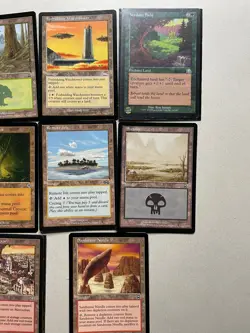Magic The Gathering Assorted 13 Card Lot Land 1993-2000 Black Border - Image 4