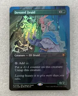 Devoted Druid (Borderless) [Lorwyn Eclipsed Special Guests] Near Mint M 0138 - Image 1