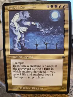 MTG Axelrod Gunnarson Legends Legendary Creature Rare Black Red 5/5 MTG - Image 1