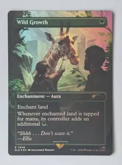 Wild Growth (Rainbow FOIL) 7049 | NM Near Mint | SLD Secret Lair Magic MTG - Image 1