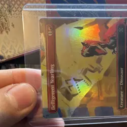 Magic: The Gathering Belligerent Yearling Borderless Foil 320 Ixalan Dinosaur - Image 3