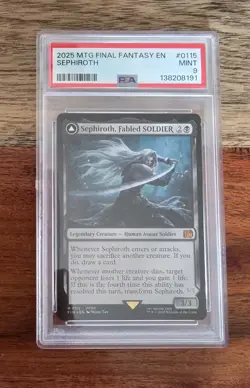 2025 MTG FF #0115 SEPHIROTH, FABLED SOLDIER/SEPHIROTH, ONE-WINGED ANGEL PSA 9 - Image 1