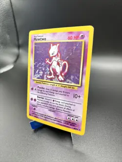 Pokemon TCG Mewtwo Base Set 10/102 Holo Unlimited Holo Rare LP - Image 2