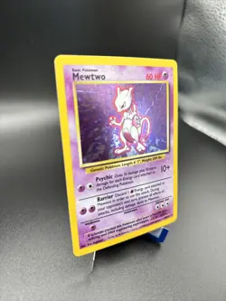 Pokemon TCG Mewtwo Base Set 10/102 Holo Unlimited Holo Rare LP - Image 3