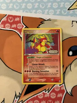 Magmar 21/92 EX Legend Maker Reverse Holo Stamped 2006 NM Pokemon Card - Image 1