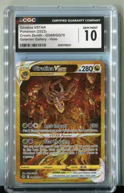 Pokemon Giratina VSTAR Crown Zenith Secret Rare Full Art #GG69 CGC 10 - Image 1